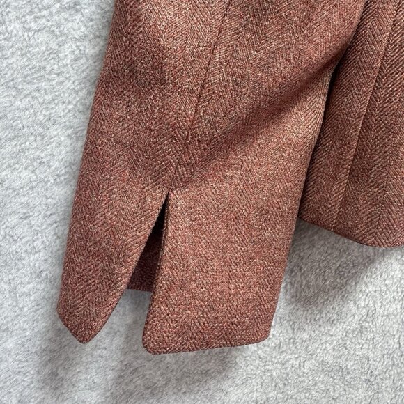 Le Suit Skirt Suit Set Womens 8 Jacket Blazer Skirt Tweed Rose Rust Terra Cotta - Picture 7 of 14